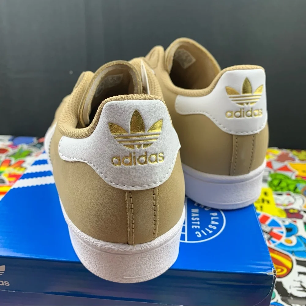 Adidas Superstar Desert Tan Sneakers Women’s Various Sizes - Picture 9 of 12